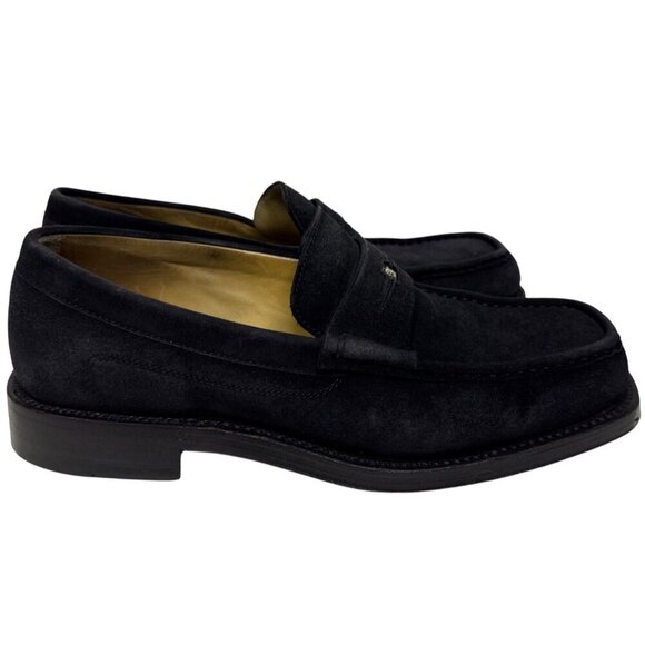 Gianni Versace Men\'s Loafer Shoes Black Suede Flats Medusa Square EU 43.5 US 9.5 main image 6